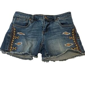 Kut from the Kloth Gidget Frey Denim Jean Shorts Women’s size 4 embroidery